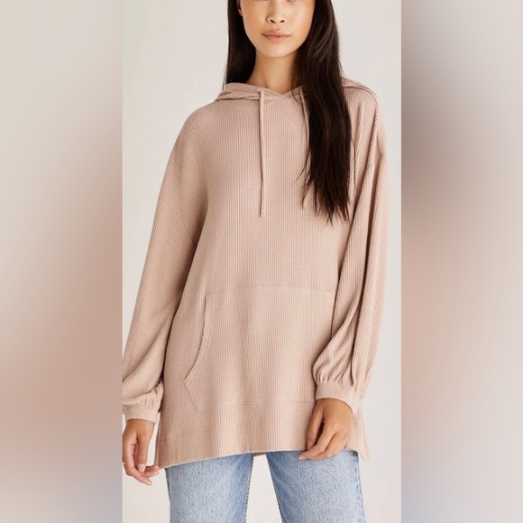 BNWT Z Supply - Faith Marled Rib Hoodie xs - Picture 1 of 12
